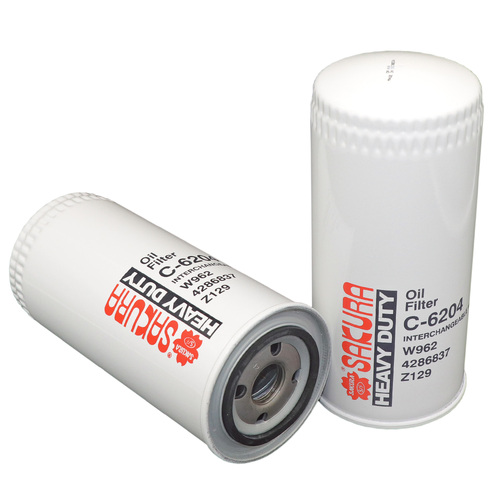 C-6204 Sakura Oil Filter - Fits Ford, Case, Volvo + more Xref: Z129, 51820, WCO69, W9626