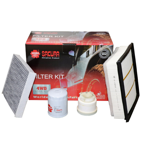 Isuzu D-MAX /MU-X/TFR,TFS, RJ 3.0L 4JJ3-TCX 2020-On Air, Fuel, Oil, Cabin Filter Service Kit Sakura K-15310